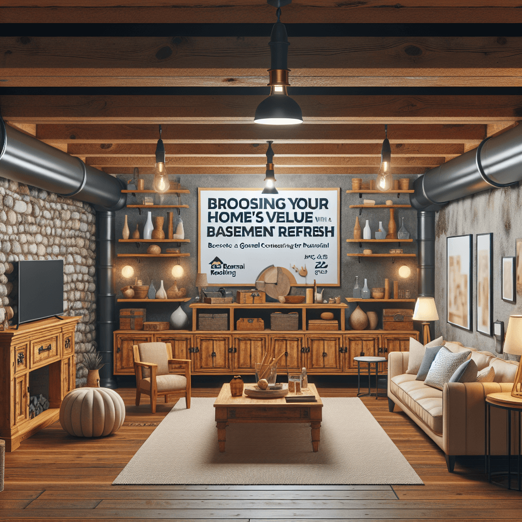 Renovated basement with period details, custom woodwork, and modern lighting