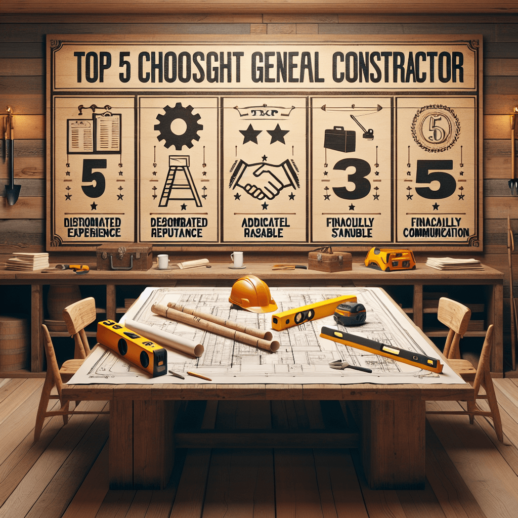 Checklist for home renovation steps with a pair of safety gloves and construction plans on a table.