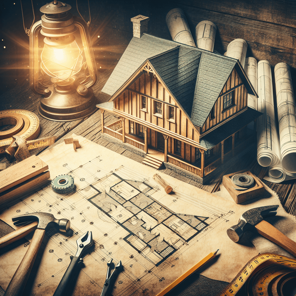 A decluttered and organized workspace in preparation for a home renovation in a historic home.