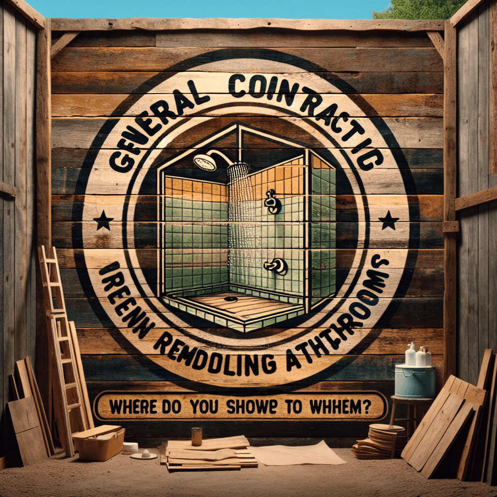 Creative showering solutions during a bathroom remodel, featuring portable units and outdoor setups.